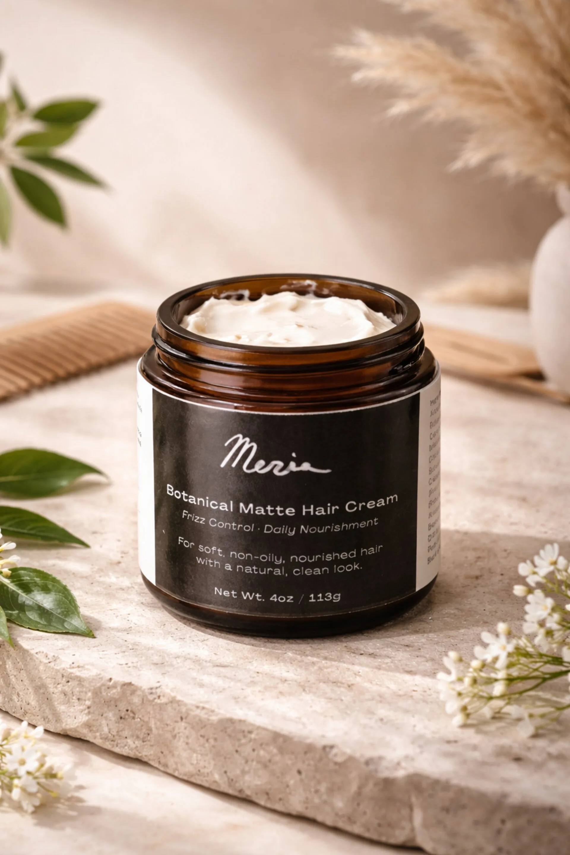 Meria Botanical Matte Hair Cream — Scalp-Safe Styling